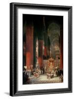 Procession in Seville Cathedral, 1833-David Roberts-Framed Giclee Print