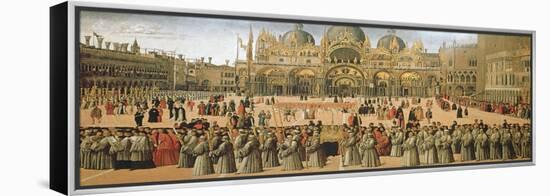 Procession in St. Mark's Square, 1496-Gentile Bellini-Framed Premier Image Canvas