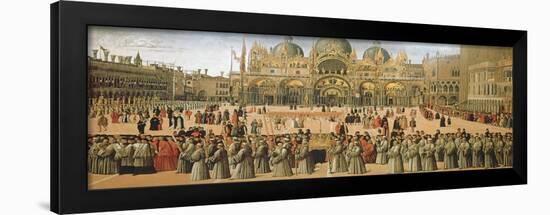 Procession in St. Mark's Square, 1496-Gentile Bellini-Framed Giclee Print