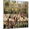 Procession in St. Mark's Square, 1496-Gentile Bellini-Mounted Giclee Print