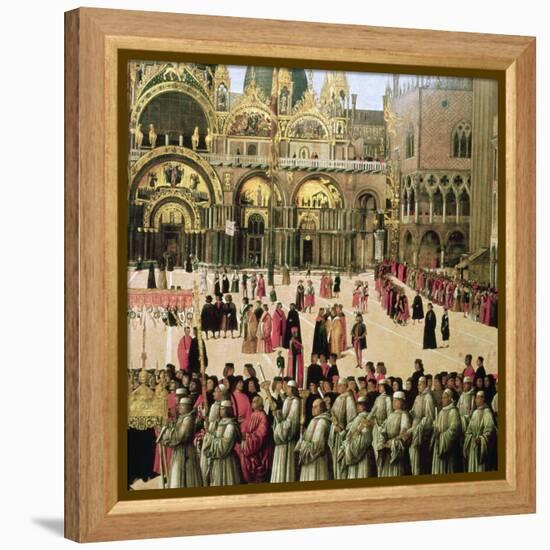 Procession in St. Mark's Square, 1496-Gentile Bellini-Framed Premier Image Canvas