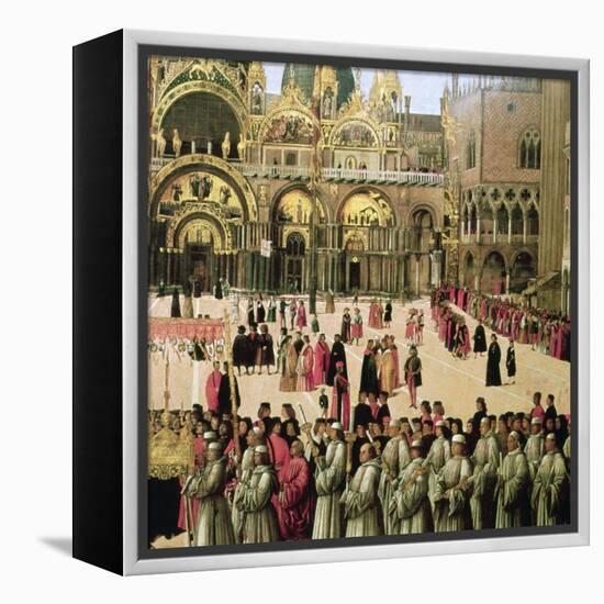 Procession in St. Mark's Square, 1496-Gentile Bellini-Framed Premier Image Canvas