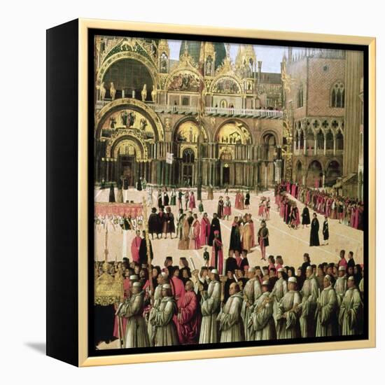 Procession in St. Mark's Square, 1496-Gentile Bellini-Framed Premier Image Canvas