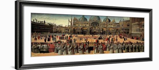 Procession in St. Mark's Square-Gentile Bellini-Framed Art Print