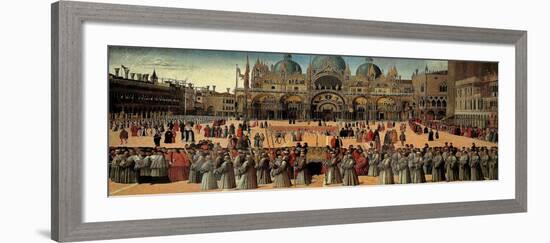 Procession in St. Mark's Square-Gentile Bellini-Framed Art Print