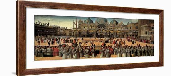 Procession in St. Mark's Square-Gentile Bellini-Framed Art Print