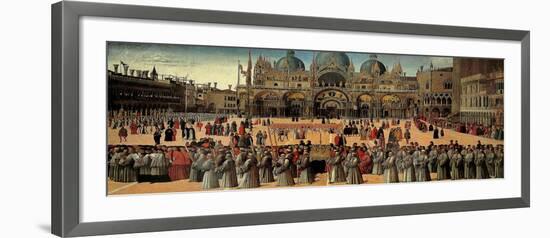 Procession in St. Mark's Square-Gentile Bellini-Framed Art Print