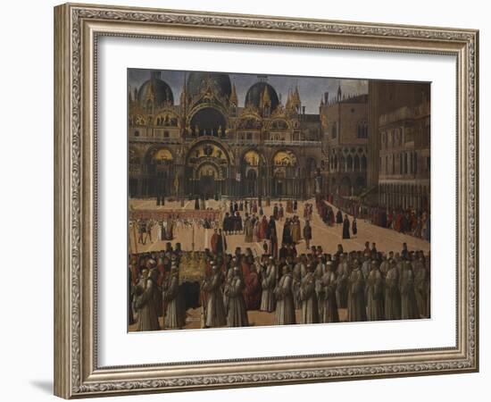 Procession in St Mark's Square-Gentile Bellini-Framed Giclee Print