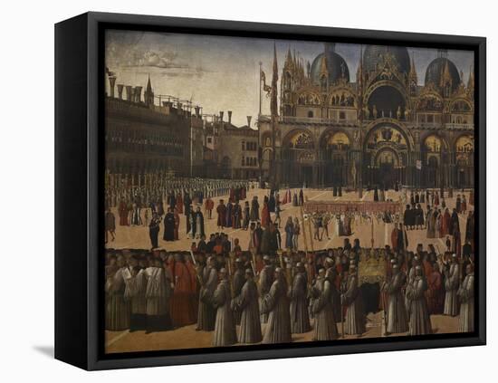 Procession in St Mark's Square-Gentile Bellini-Framed Premier Image Canvas