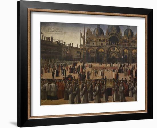 Procession in St Mark's Square-Gentile Bellini-Framed Giclee Print