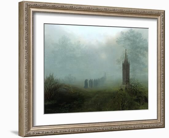 Procession in the Mist, 1828-Ernst Ferdinand Oehme-Framed Giclee Print