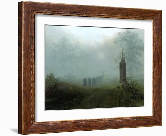 Procession in the Mist, 1828-Ernst Ferdinand Oehme-Framed Giclee Print