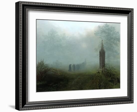 Procession in the Mist, 1828-Ernst Ferdinand Oehme-Framed Giclee Print