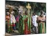 Procession of Christian Men and Crosses, Rameaux Festival, Axoum, Tigre Region, Ethiopia-Bruno Barbier-Mounted Photographic Print