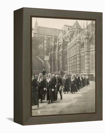 Procession of Judges at Westminster Abbey a Custom Before the Opening of the Law Courts-null-Framed Premier Image Canvas