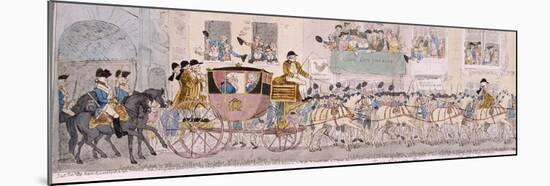 Procession of King George III and Queen Charlotte to St Paul's Cathedral, London, 1789-Thomas Rowlandson-Mounted Giclee Print