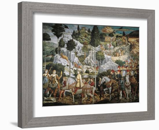 Procession of Magi Kings to Bethlehem-Benozzo Gozzoli-Framed Giclee Print