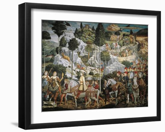 Procession of Magi Kings to Bethlehem-Benozzo Gozzoli-Framed Giclee Print