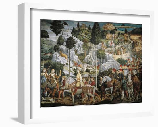 Procession of Magi Kings to Bethlehem-Benozzo Gozzoli-Framed Giclee Print