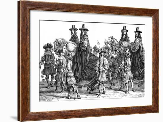 Procession of Magistrates, Paris, 17th Century (1882-188)-J Guillaume-Framed Giclee Print