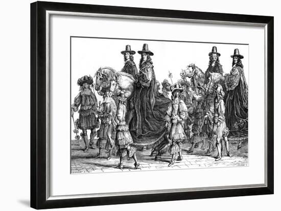 Procession of Magistrates, Paris, 17th Century (1882-188)-J Guillaume-Framed Giclee Print