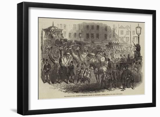 Procession of Mr Hughes's Theatrical Troupe of Elephants, Camels, Horses, Etc-null-Framed Giclee Print