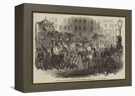 Procession of Mr Hughes's Theatrical Troupe of Elephants, Camels, Horses, Etc-null-Framed Premier Image Canvas