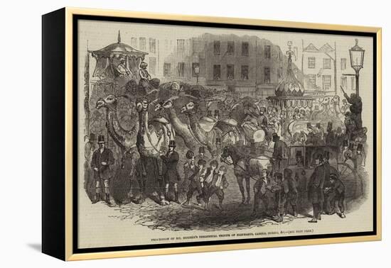 Procession of Mr Hughes's Theatrical Troupe of Elephants, Camels, Horses, Etc-null-Framed Premier Image Canvas