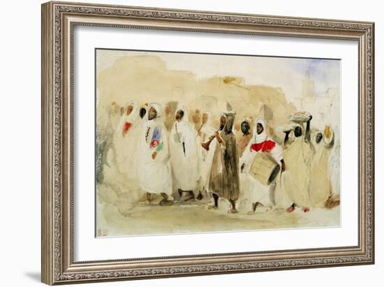 Procession of Musicians in Tangier-Eugene Delacroix-Framed Giclee Print