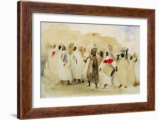 Procession of Musicians in Tangier-Eugene Delacroix-Framed Giclee Print