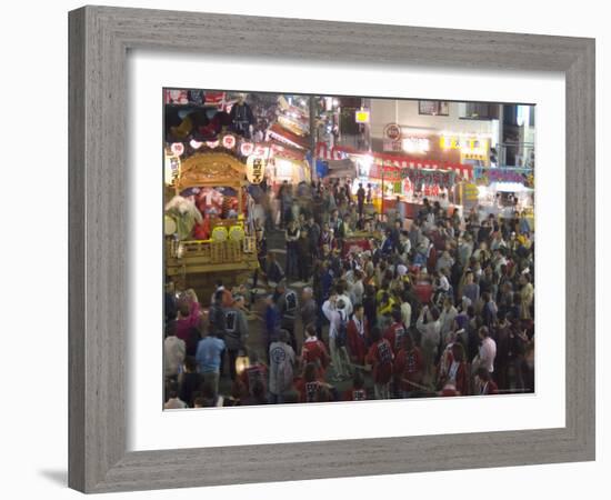 Procession of Parade Floats, Autumn Festival, Kawagoe, Saitama Prefecture, Japan-Christian Kober-Framed Photographic Print