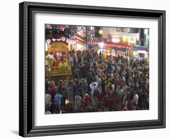 Procession of Parade Floats, Autumn Festival, Kawagoe, Saitama Prefecture, Japan-Christian Kober-Framed Photographic Print