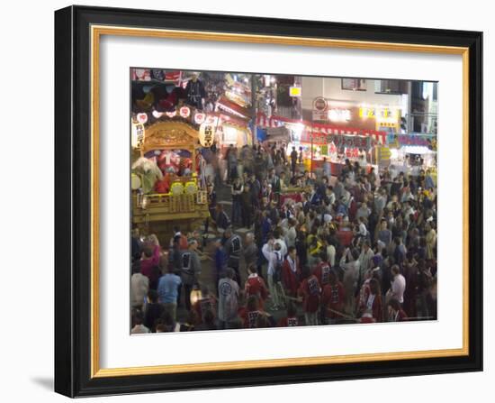 Procession of Parade Floats, Autumn Festival, Kawagoe, Saitama Prefecture, Japan-Christian Kober-Framed Photographic Print