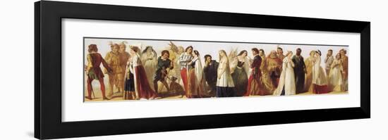 Procession of Shakespeare Characters-Daniel Maclise-Framed Premium Giclee Print