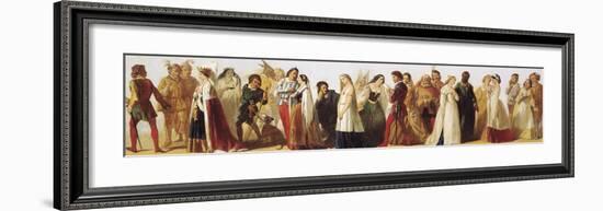 Procession of Shakespeare Characters-Daniel Maclise-Framed Premium Giclee Print
