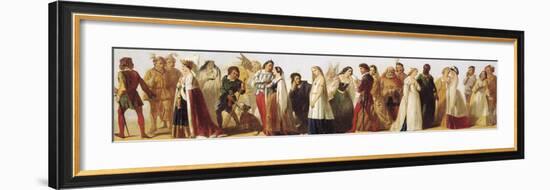 Procession of Shakespeare Characters-Daniel Maclise-Framed Premium Giclee Print