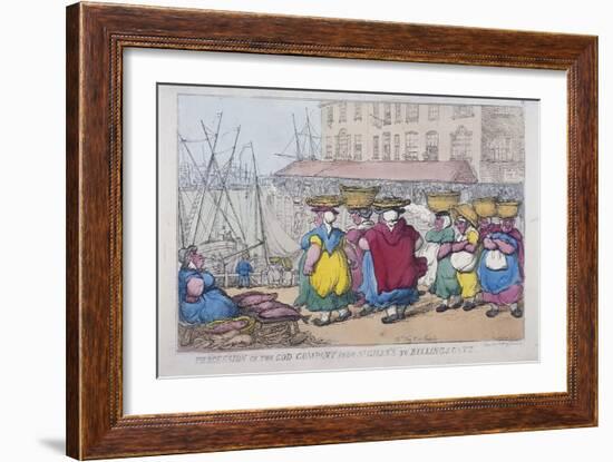 Procession of the Cod Company from St Giles's to Billingsgate, 1810-Thomas Rowlandson-Framed Giclee Print