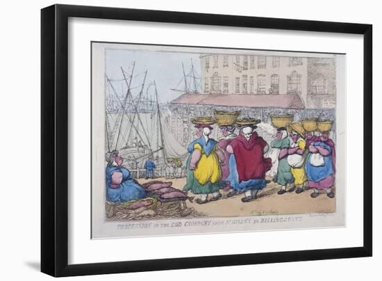 Procession of the Cod Company from St Giles's to Billingsgate, 1810-Thomas Rowlandson-Framed Giclee Print