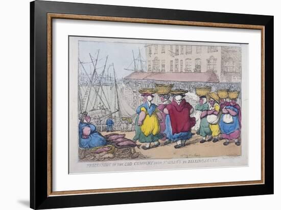 Procession of the Cod Company from St Giles's to Billingsgate, 1810-Thomas Rowlandson-Framed Giclee Print