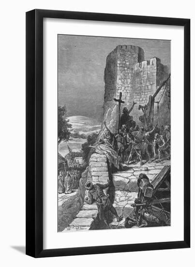 Procession of the Crusaders Round the Walls of Jerusalem, 1099-null-Framed Giclee Print
