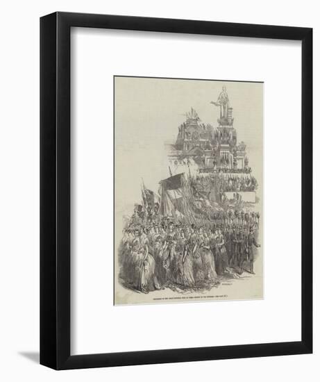 Procession of the Great National Fete at Paris, Statue of the Republic-null-Framed Giclee Print