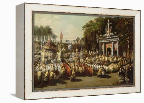 Procession of the Holy Sacrament, 1855 (Oil on Canvas)-Antoine Detrez-Framed Premier Image Canvas