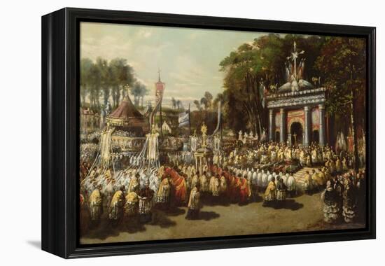 Procession of the Holy Sacrament, 1855 (Oil on Canvas)-Antoine Detrez-Framed Premier Image Canvas