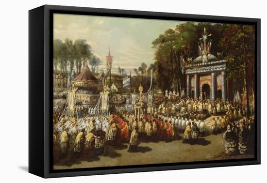 Procession of the Holy Sacrament, 1855 (Oil on Canvas)-Antoine Detrez-Framed Premier Image Canvas