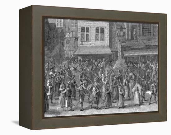 Procession of the League (La Ligu), Paris, 24 May 1590-Jan Brueghel the Younger-Framed Premier Image Canvas