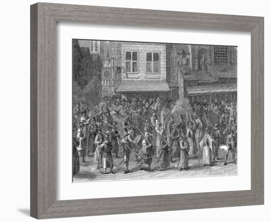 Procession of the League (La Ligu), Paris, 24 May 1590-Jan Brueghel the Younger-Framed Giclee Print