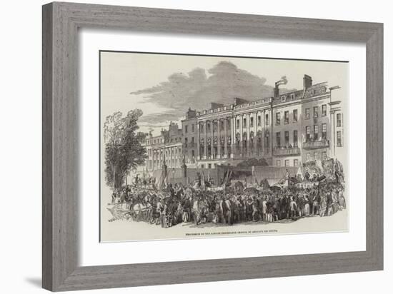 Procession of the London Temperance League, in Lincoln's Inn Fields-null-Framed Giclee Print