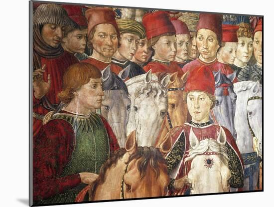 Procession of the Magi Kings to Bethlehem, 1459-Benozzo Gozzoli-Mounted Giclee Print