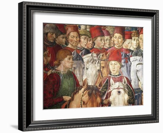 Procession of the Magi Kings to Bethlehem, 1459-Benozzo Gozzoli-Framed Giclee Print