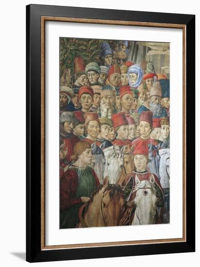 Procession of the Magi Kings to Bethlehem, 1459-Benozzo Gozzoli-Framed Giclee Print